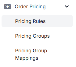 Order Pricing Menu